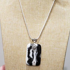 Unisex Handmade Buffalo Turquoise 925 Pendant Necklace